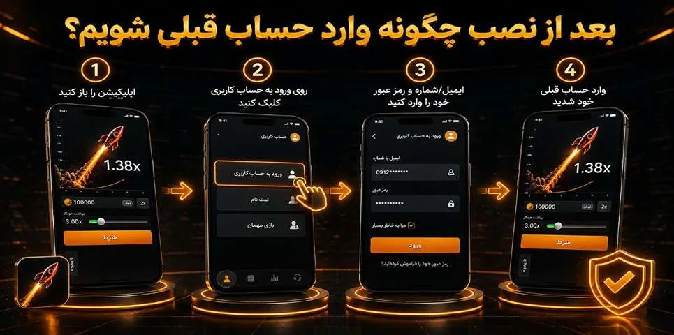وزود به حساب در اپ انفجار